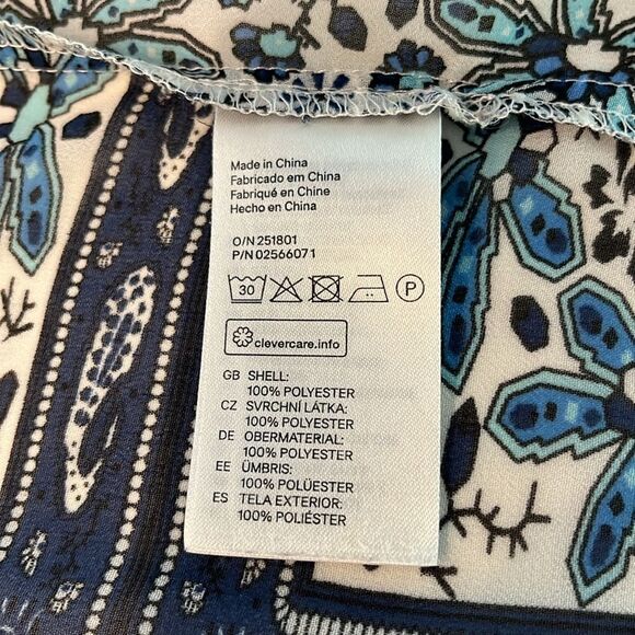 H & M Open Front Blue/White Ruana - Picture 7 of 7